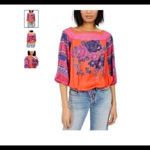 NWT Free People Blue Nile Printed Top